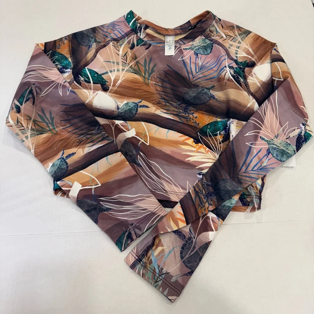 Floral Long Sleeve Swim Top - Picture 8 of 10
